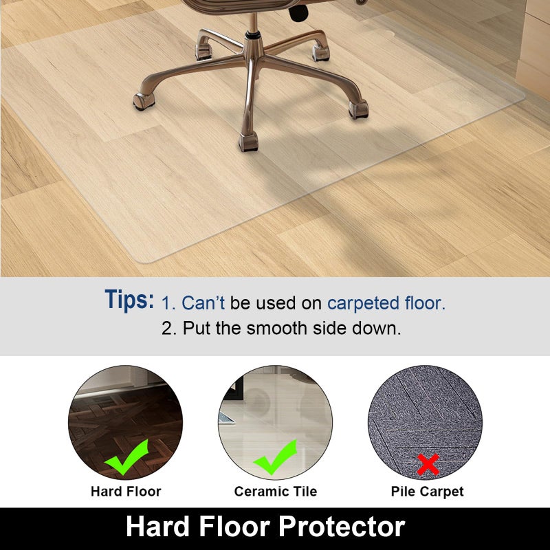 AiBOB Chair Mat for Hardwood Floor, 36 X 48 inches Desk Chair Mat for Wood and Tile Floors, Protection Mats for Office and Home, Easy Glide for Chairs - Image 5